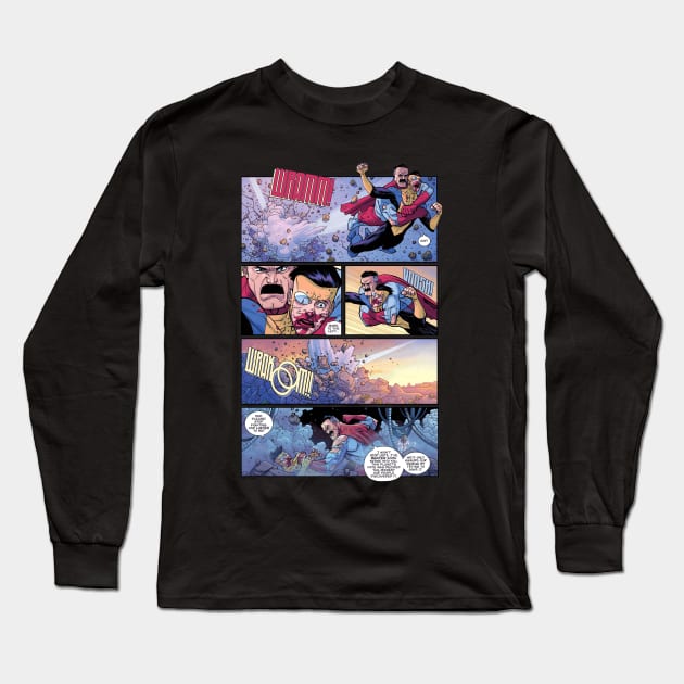 invincible vs omni man Long Sleeve T-Shirt by super villain